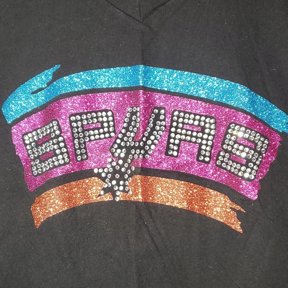 Spurs Rhinestones Women's T-shirt - Picture 2 of 4